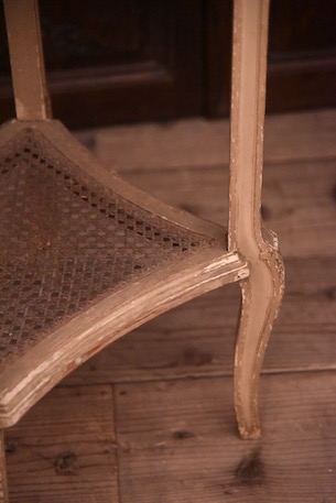 アンティーク　ペイント　ベッドサイドテーブル　大理石　フレンチ