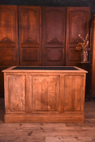 アンティーク　カウンター　デスク　フレンチ　店舗什器　無垢