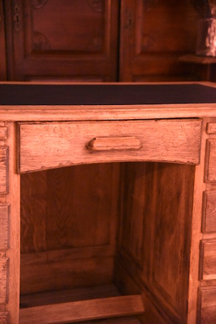 アンティーク　カウンター　デスク　フレンチ　店舗什器　無垢