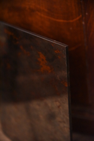 アンティーク　モダン　ミッドセンチュリー　ガラストップテーブル　真鍮