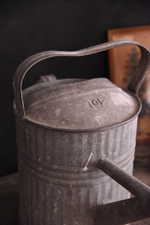 アンティーク　ブリキ　じょうろ　ガーデニング