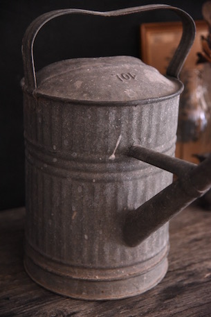 アンティーク　ブリキ　じょうろ　ガーデニング