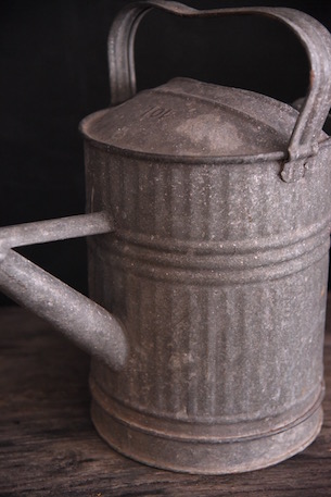 アンティーク　ブリキ　じょうろ　ガーデニング