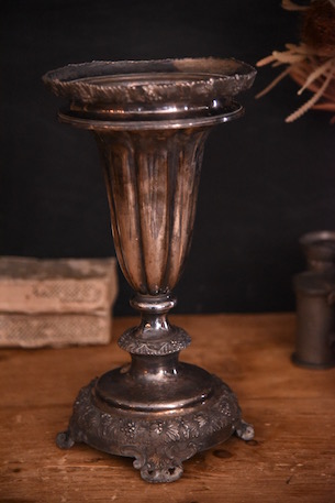 アンティーク　フラワースタンド　シルバー　フレンチ　花瓶