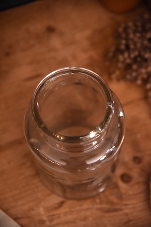 アンティーク　ガラスボトル　花瓶　フレンチ　古いガラス