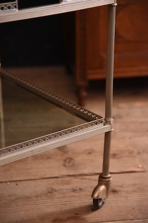 ティー トローリー キッチン ワゴン ガラストップ フランス製 ※i4※ 411000163000__02.jpg