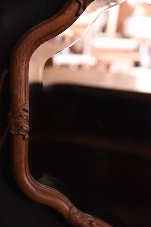 アンティーク　ウォールミラー　オーバル　鏡　フレンチ