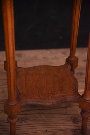 アンティーク　ラウンド　サイドテーブル　フレンチ　木製