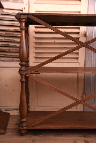 アンティーク　木製　フレンチ　シェルフ　オープンラック