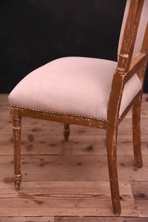 椅子　チェア　リネン　装飾　フレンチ　アンティーク