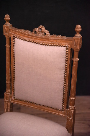 椅子　チェア　リネン　装飾　フレンチ　アンティーク