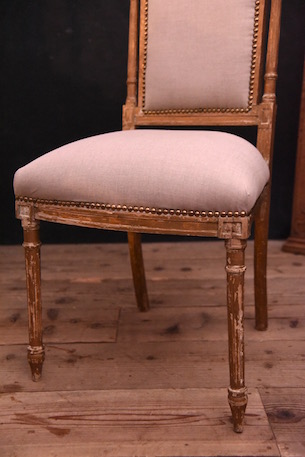 椅子　チェア　リネン　装飾　フレンチ　アンティーク