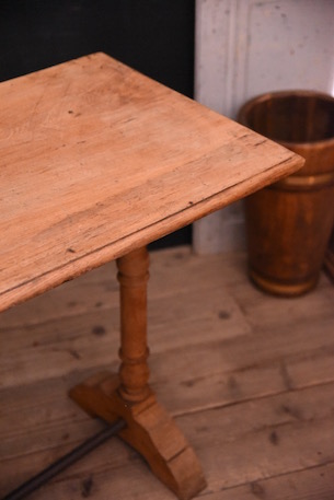 カフェテーブル　木製　剥離　フランス　アンティーク