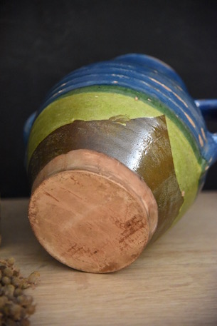 アンティーク　陶器ポット　フランス　花瓶　フラワーポット
